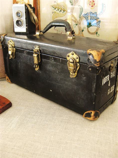 vintage leather tool box for sale 